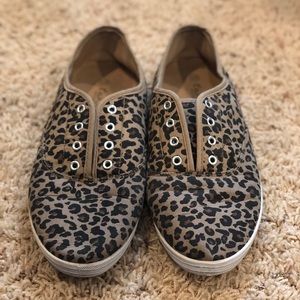 Leopard Print Slip On Sneakers